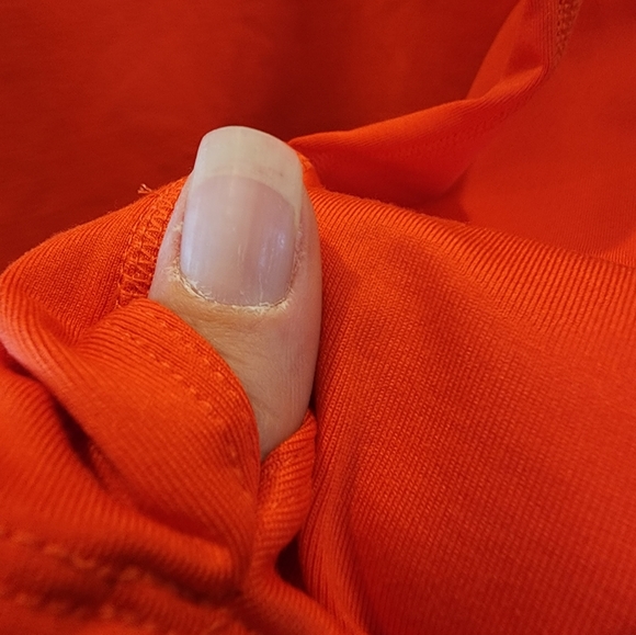 Nike Therma-Fit Ladies XL 1/4 Zip Pullover Combat Pro Beautiful Orange Fitted - Picture 3 of 6